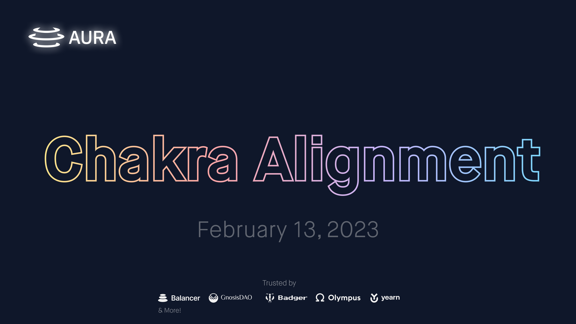 Aura Finance: Chakra Alignment (February 13, 2023)