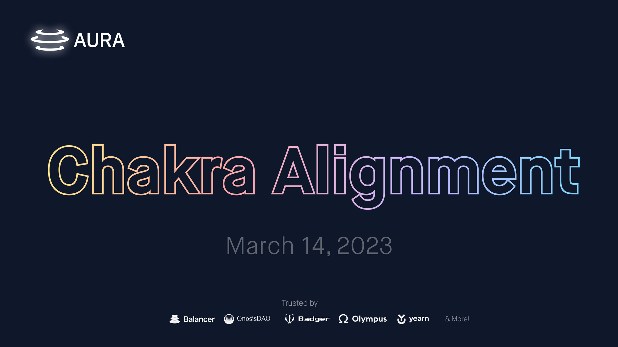 Aura Finance: Chakra Alignment (March 14, 2023)